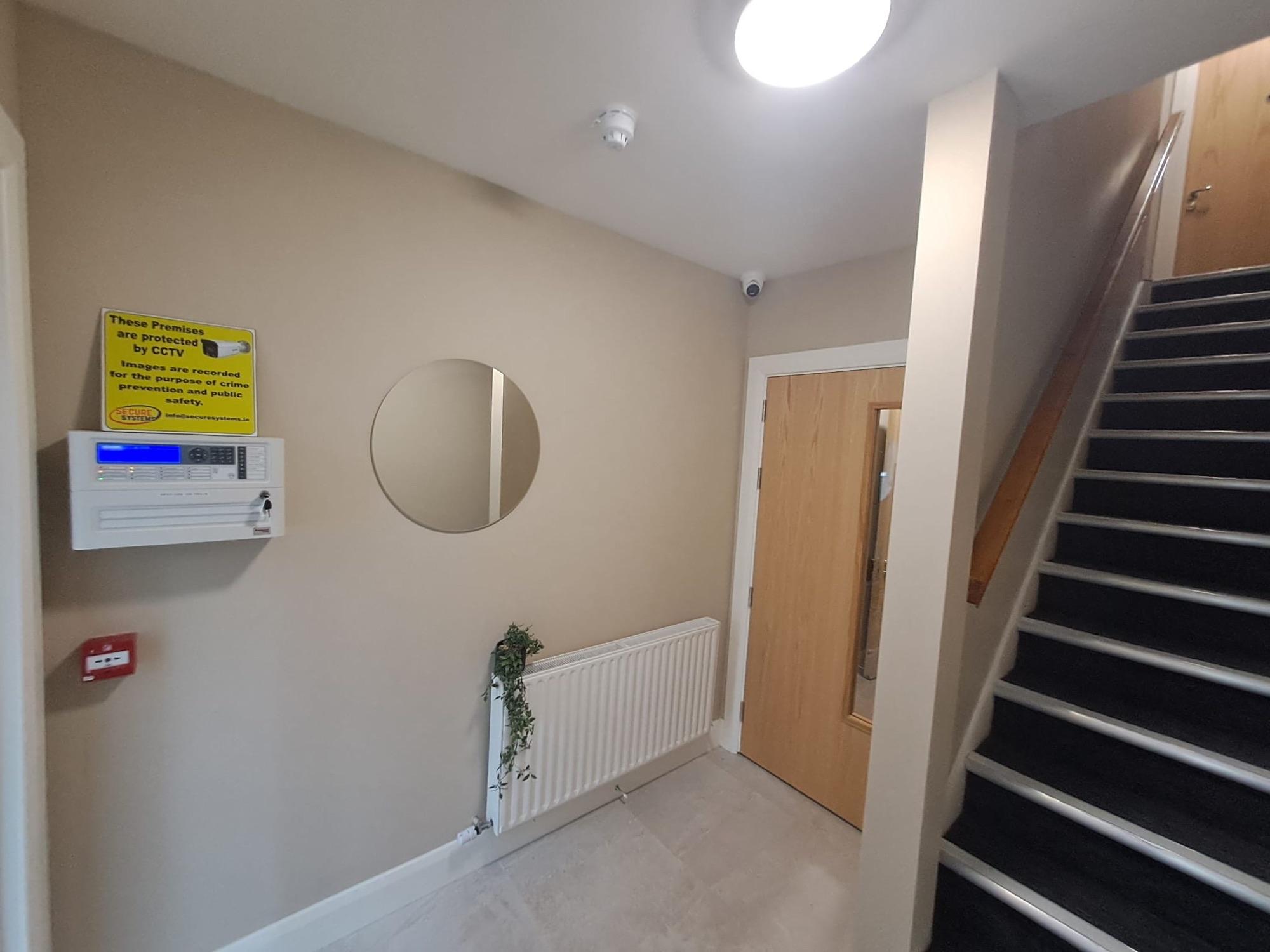 Entrance hallway and stairs inside one of the homes