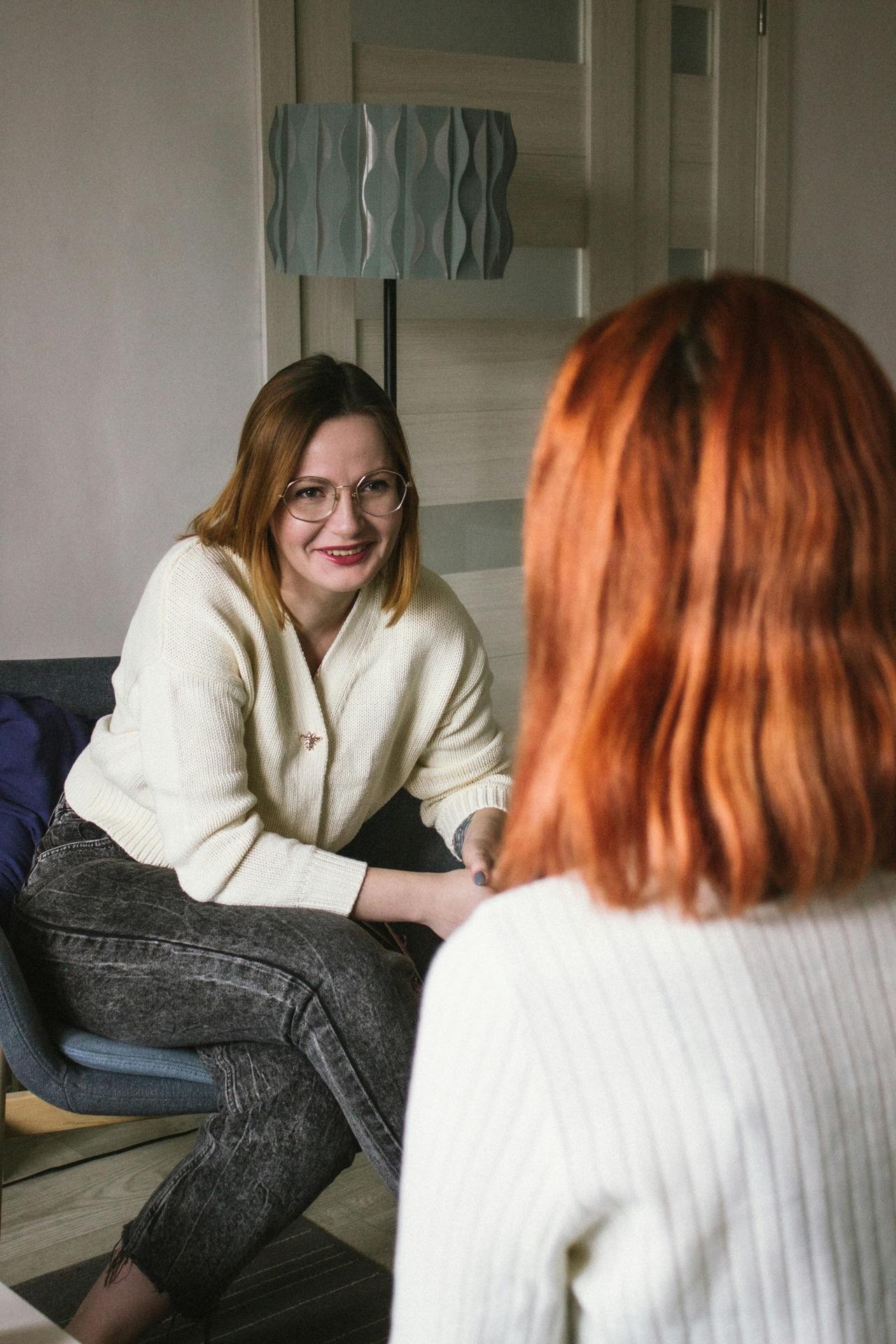 A key worker spending one-to-one time with the person they support at home.